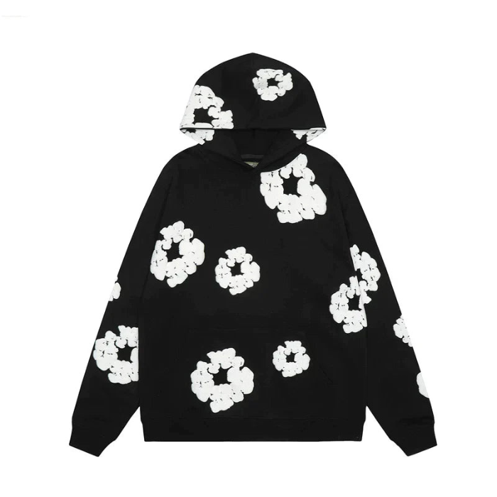 Ensemble Caleb mit Kapuze und weitem Blumen-Hosen