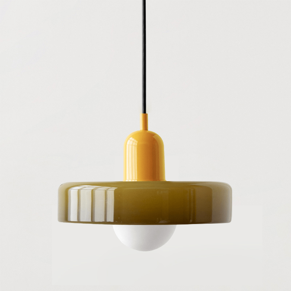 Bauhaus Bunte Glas Hängeleuchte für Moderne Innenräume