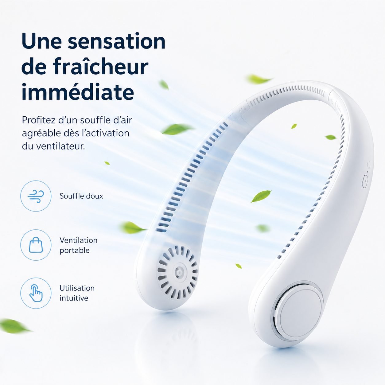 Moderner kabelloser Nackenventilator