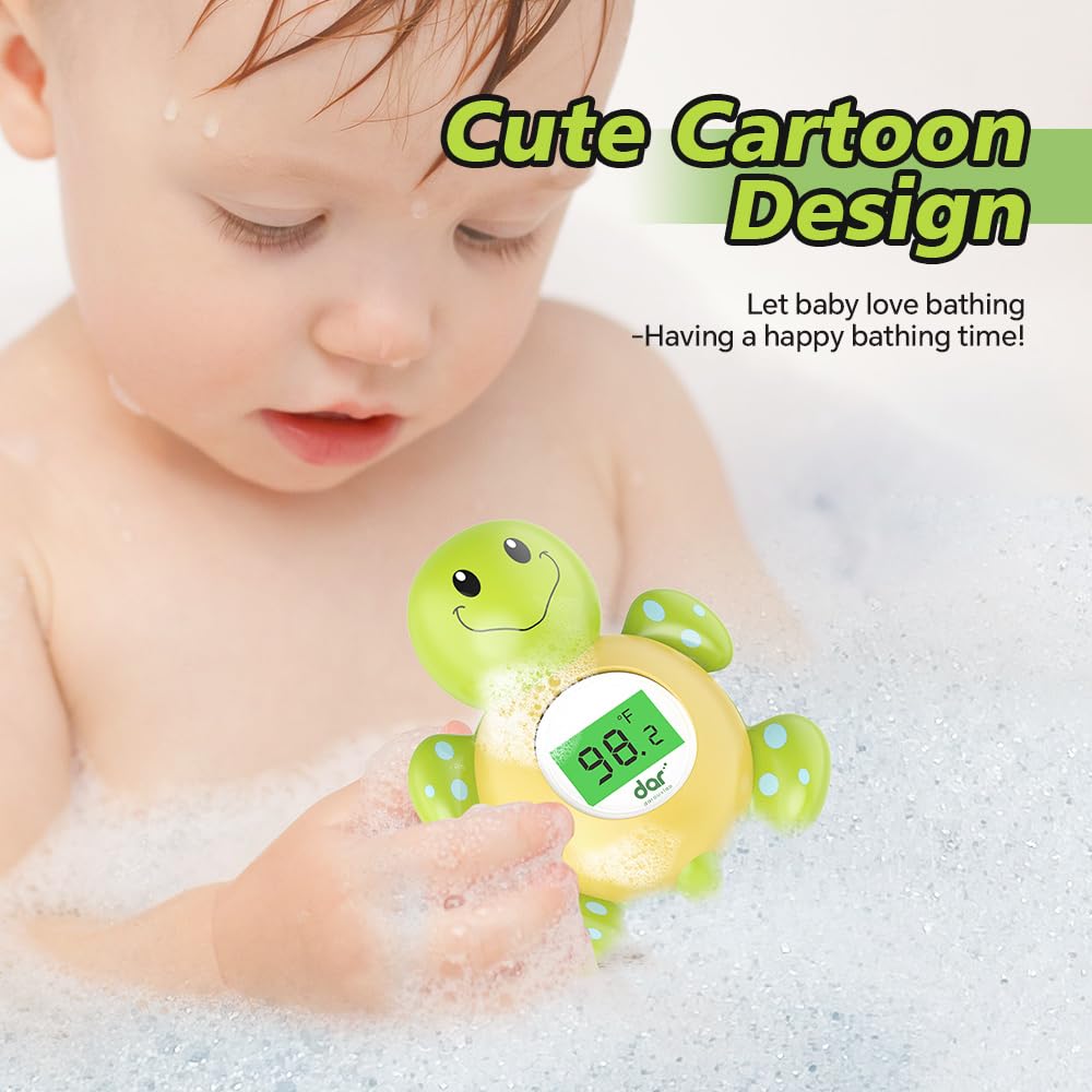 AquaVeilig Baby Badthermometer – Digitales Display mit 3 Farben und Temperaturwarnung