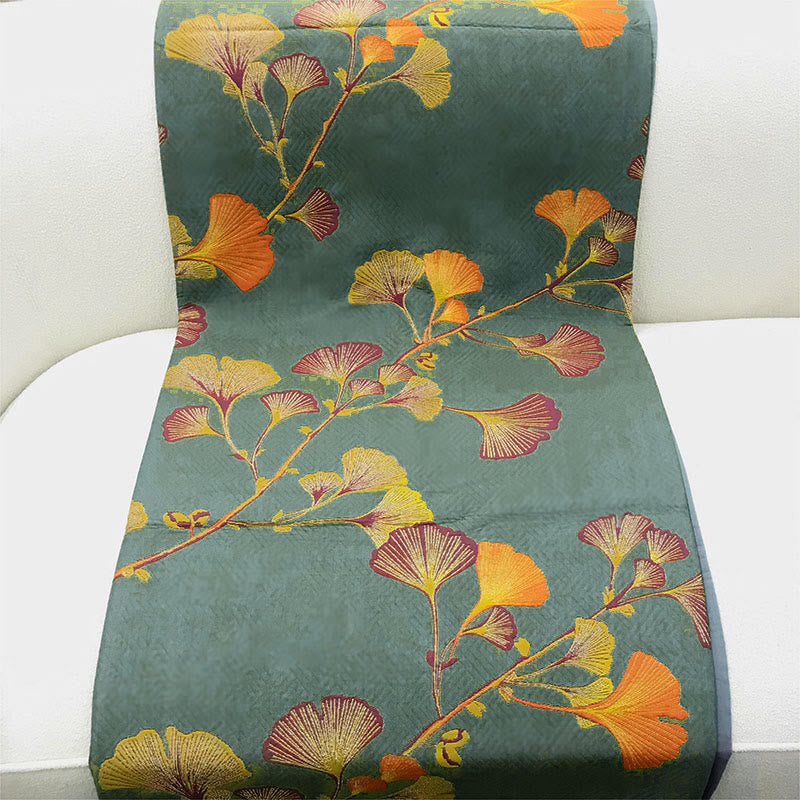 Ginkgo Blatt Jacquard Baumwoll Wendebettdecke