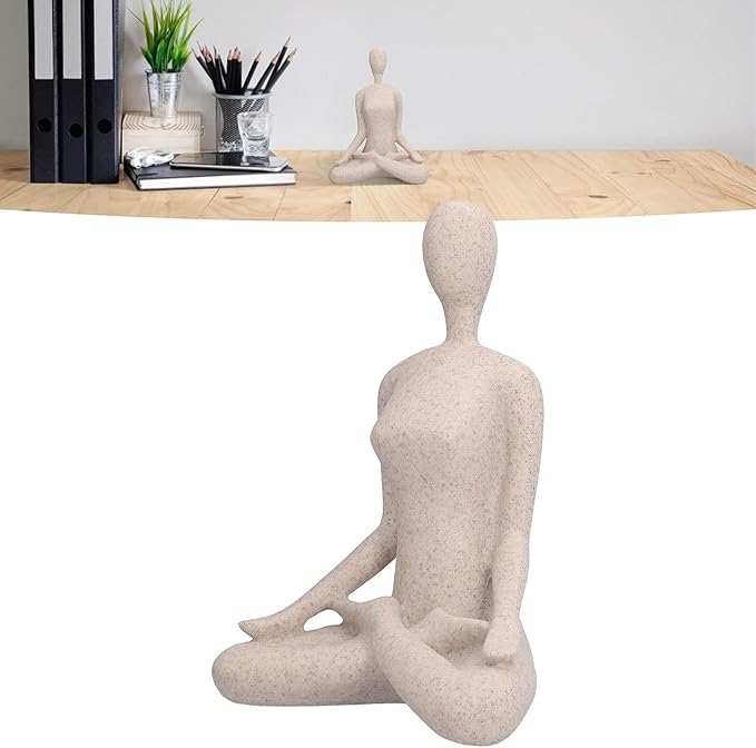 ZenJoy Frau in Yoga Statue – Moderne Innenraumdekoration aus Resin
