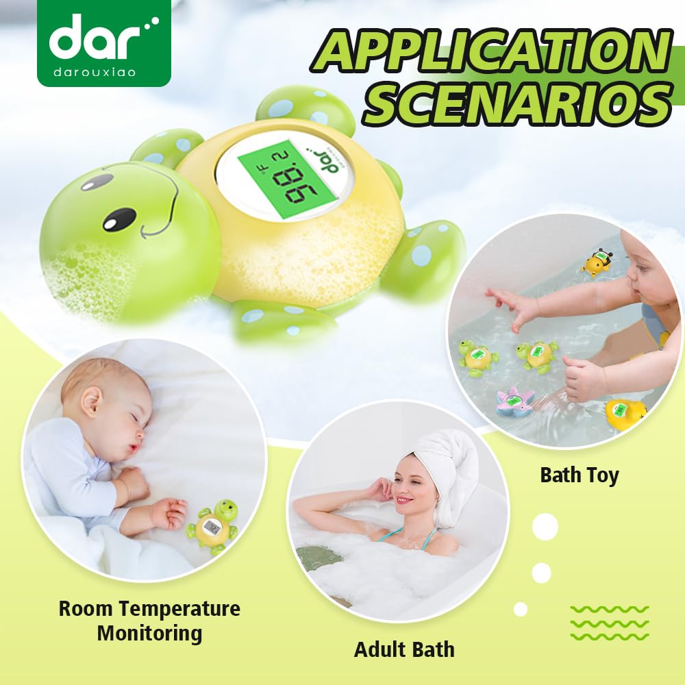 AquaVeilig Baby Badthermometer – Digitales Display mit 3 Farben und Temperaturwarnung