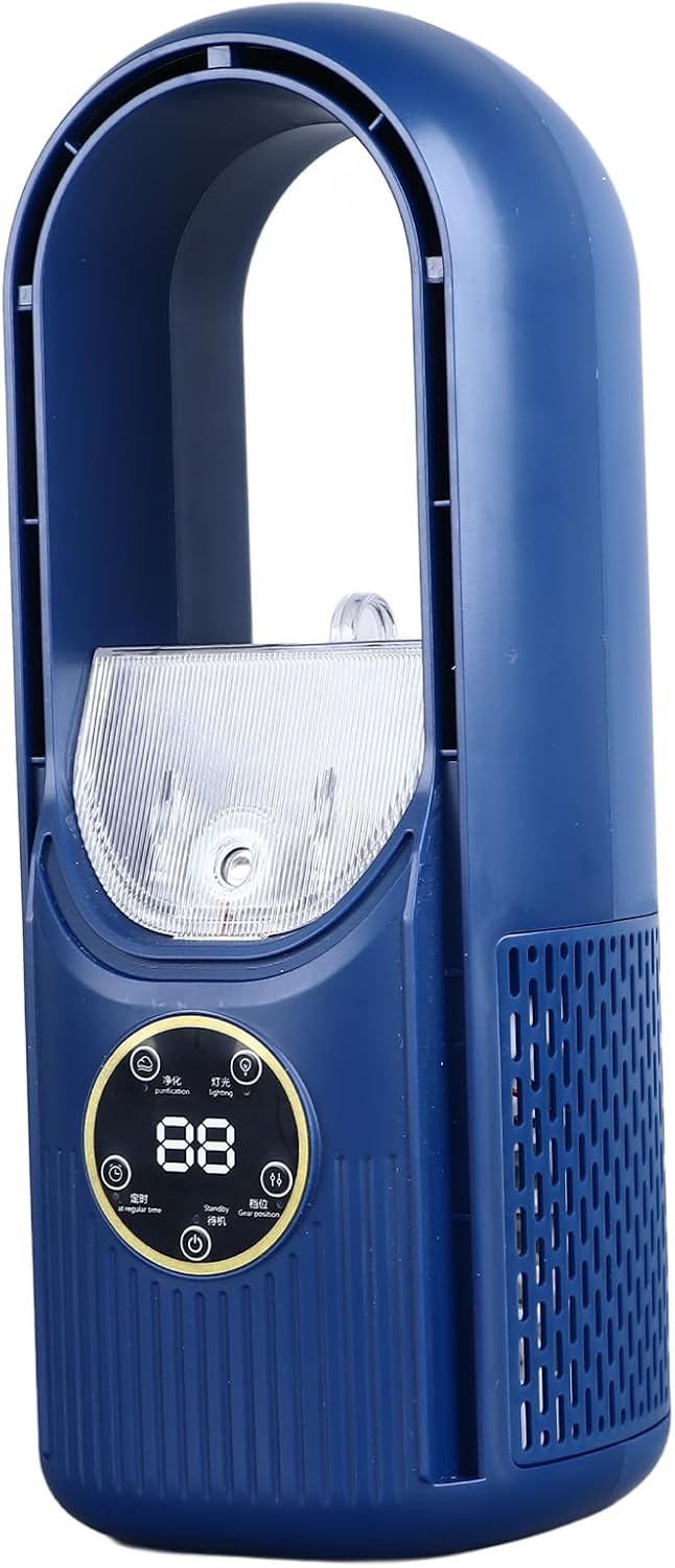 Tragbarer bladeless Nebelventilator mit 6 Geschwindigkeiten und USB wiederaufladbarem Akku