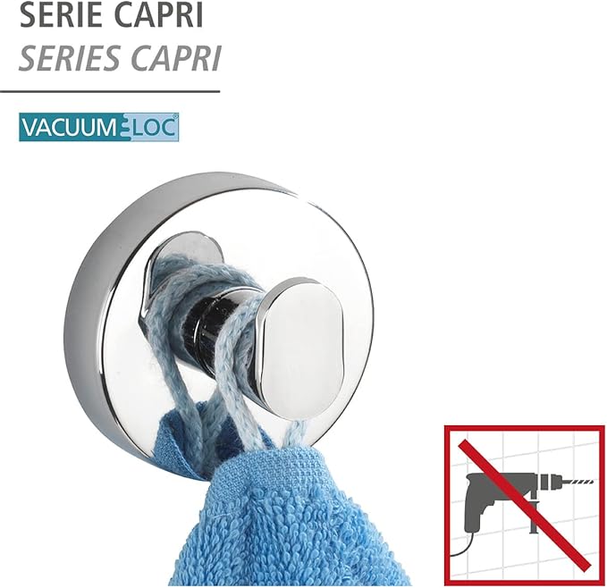 Vacuum-Loc Wandhaken Duo Capri – Bohrfreie & Starke Wandmontage für Badezimmer & Küche