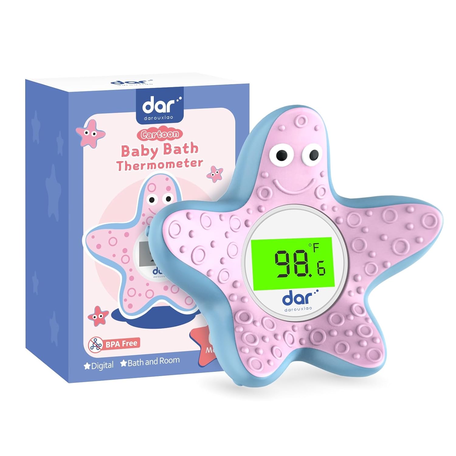 AquaVeilig Baby Badthermometer – Digitales Display mit 3 Farben und Temperaturwarnung