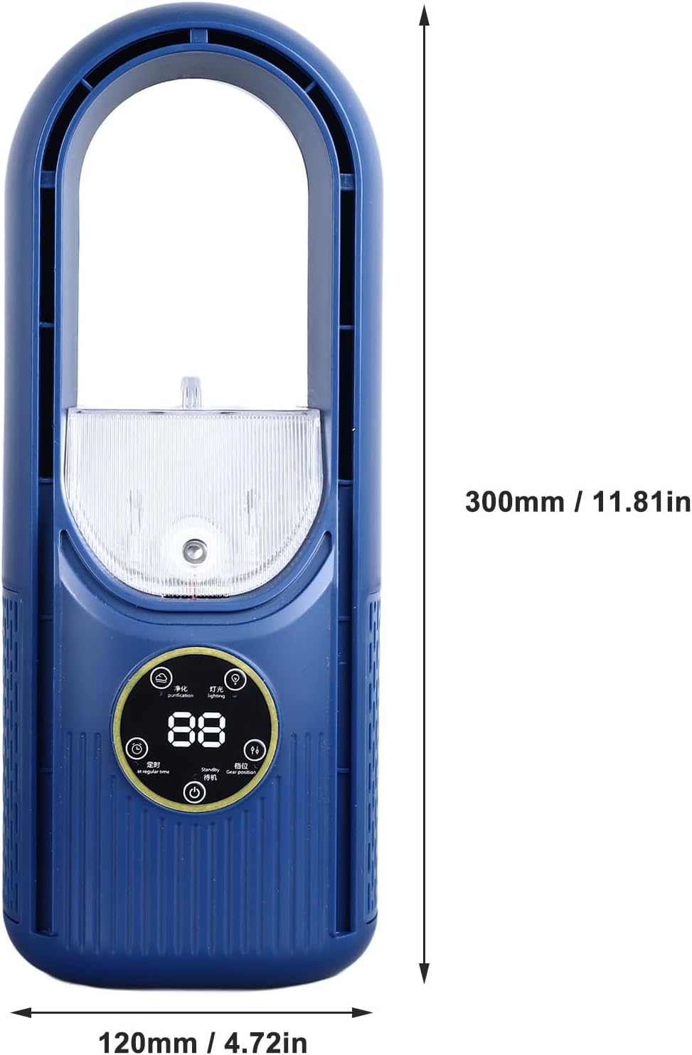 Tragbarer bladeless Nebelventilator mit 6 Geschwindigkeiten und USB wiederaufladbarem Akku