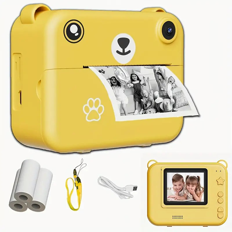 SnapKid - Kompakte Sofortbildkamera für Kinder - 1080P HD, Foto & Video, Inklusive Druckpapier & USB-Ladegerät