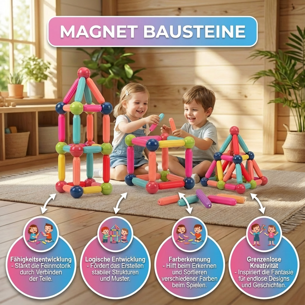 Magnetische Bausteine Kreatives Spielset