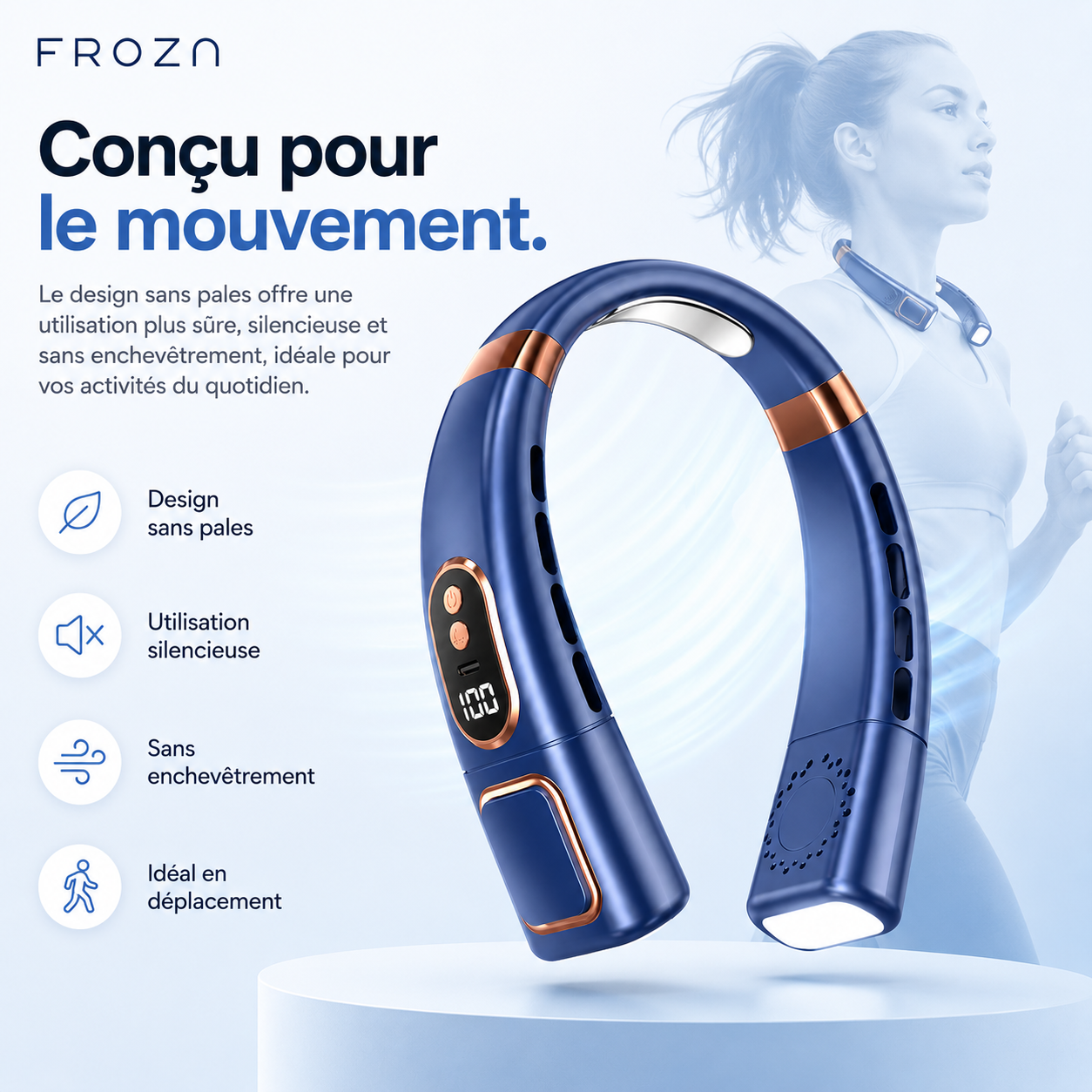 Froza – 360° Digitaler Nackenventilator