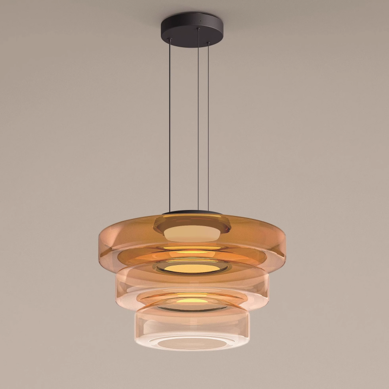 Glas Pendelleuchte im Bauhaus-Stil