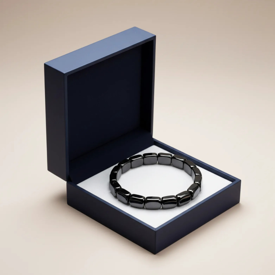 Hämatit-Armband für Herren – Eleganz, Kraft & stilvolle Energie