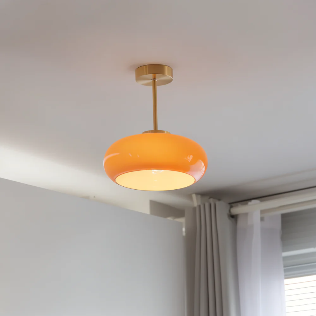 Vintage Glas Deckenleuchte 1-Licht
