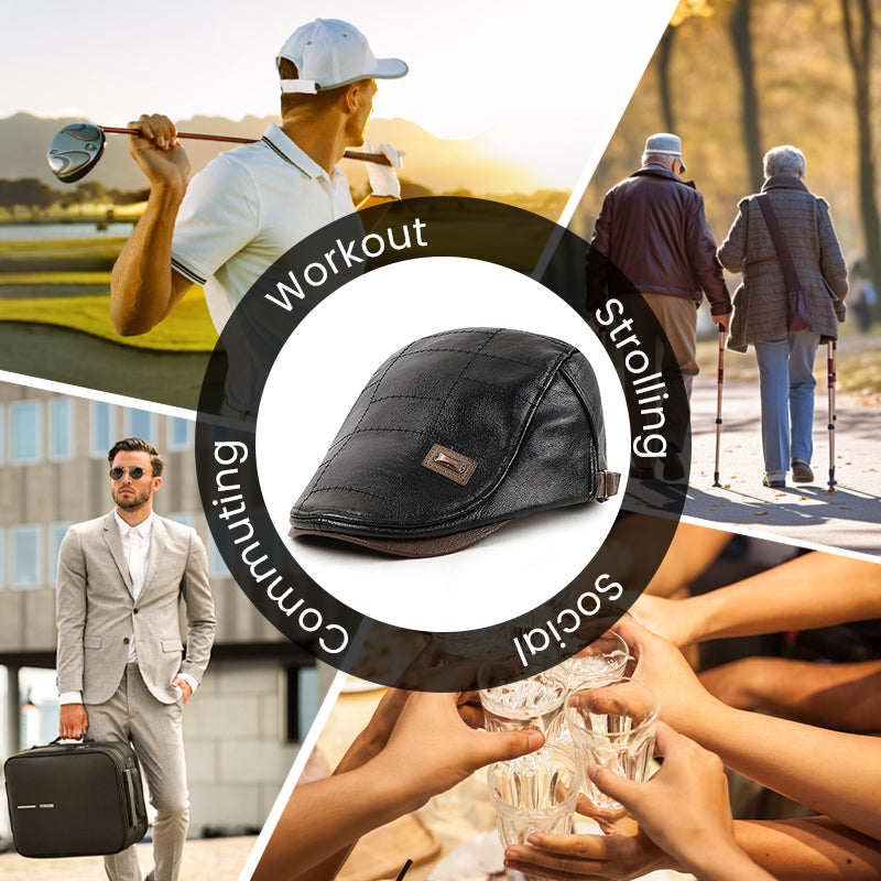ElderLux Plüsch Leder Baret | Gemütliche Eleganz für ein warmes Wintererlebnis
