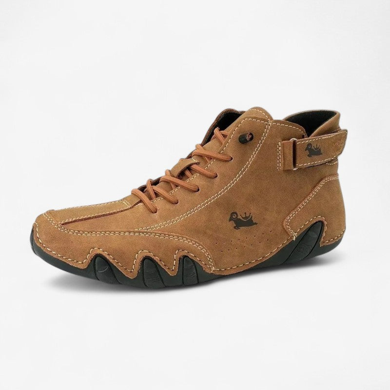 StadsSneak PU Sneakers – Runde Zehen mit rutschfester Sohle und Schnürung
