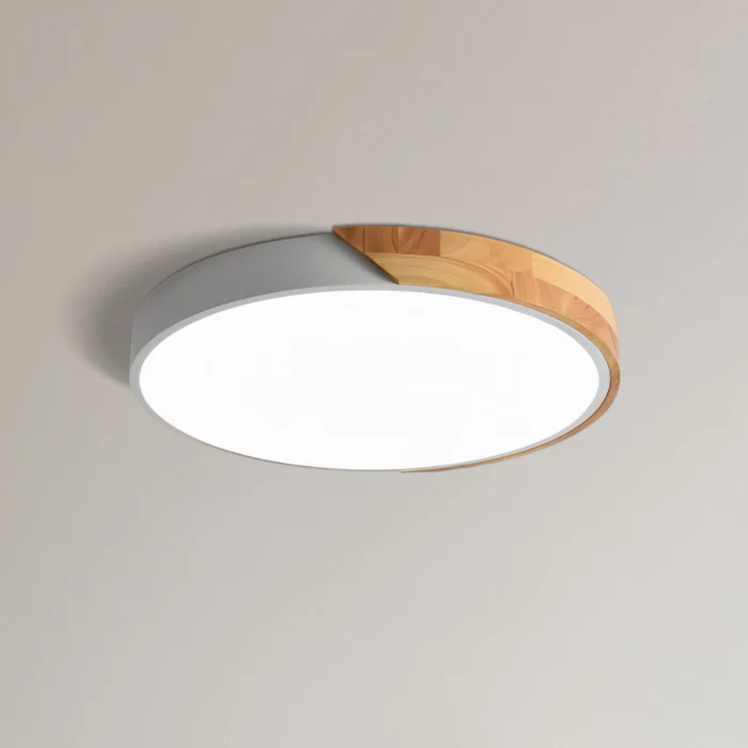 Delos - Skandinavische Holz-LED-Deckenlampe