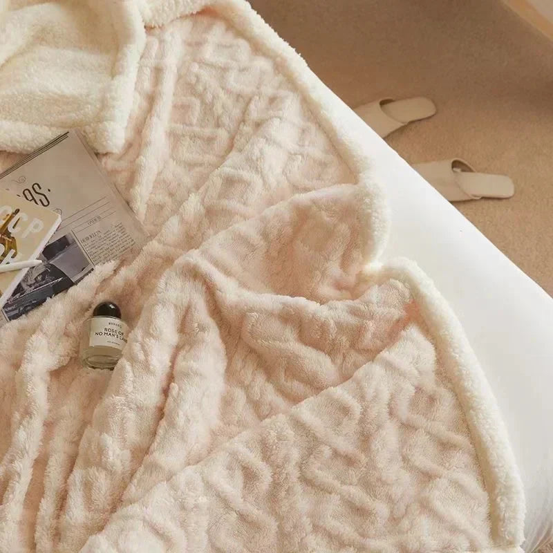Kuschelige Winter Lammwoll-Decke - WarmWool