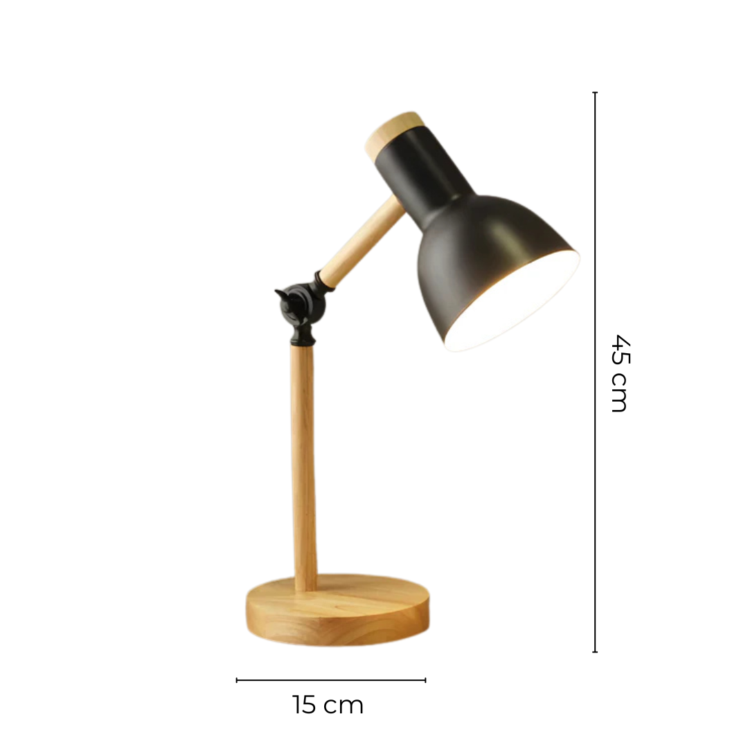 Moderne Holz- und Metall verstellbare LED-Tischlampe 1-Licht