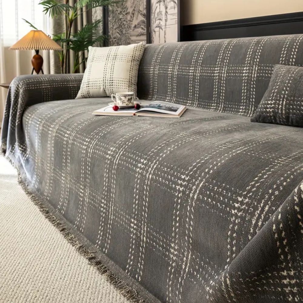 Bankbeschützer mit Rautenmuster – Schützender Bankbezug für das Sofa
