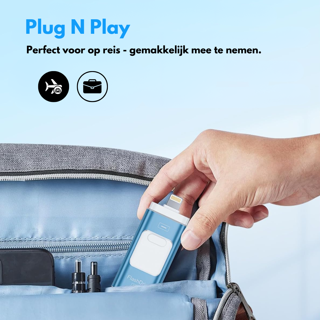SnapVault 4-in-1 Backup-Stick | Direkt vom Telefon auf dein USB
