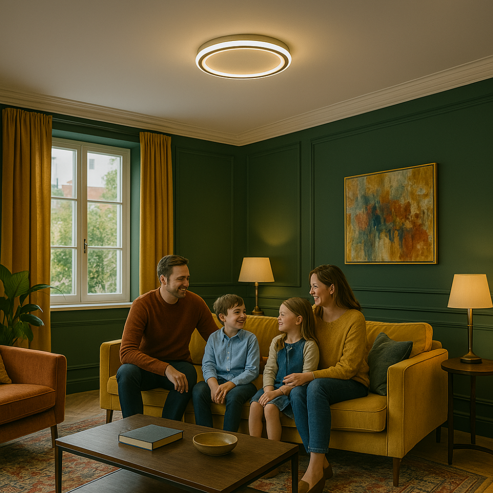 Skandinavische LED Deckenleuchte – Modern, dimmbar & stilvoll für Wohnzimmer, Esszimmer & Flur