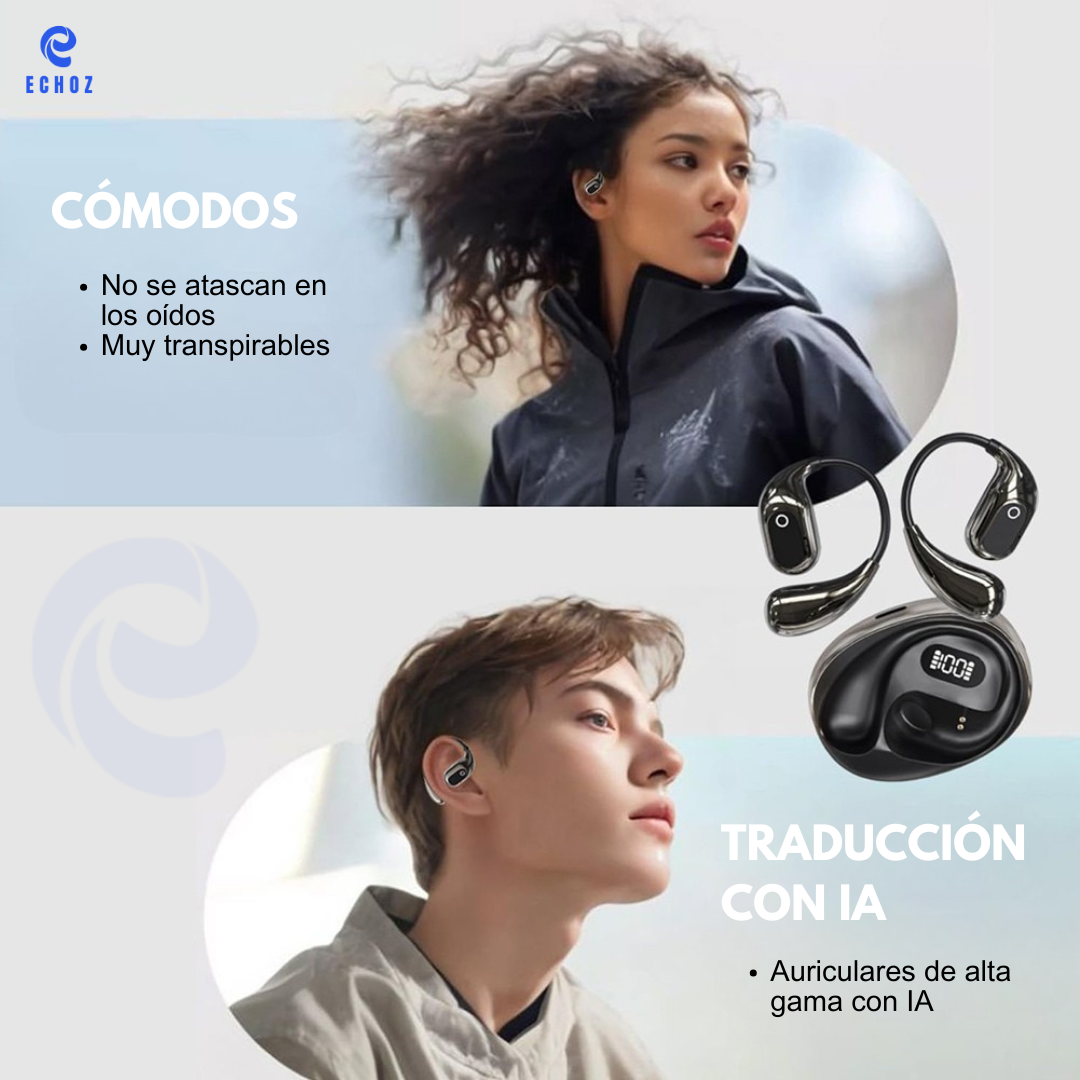 EchoLux Drahtlose Übersetzungs-Headsets | Sofortige Übersetzung und Premium-Klang für anspruchsvolle Reisende