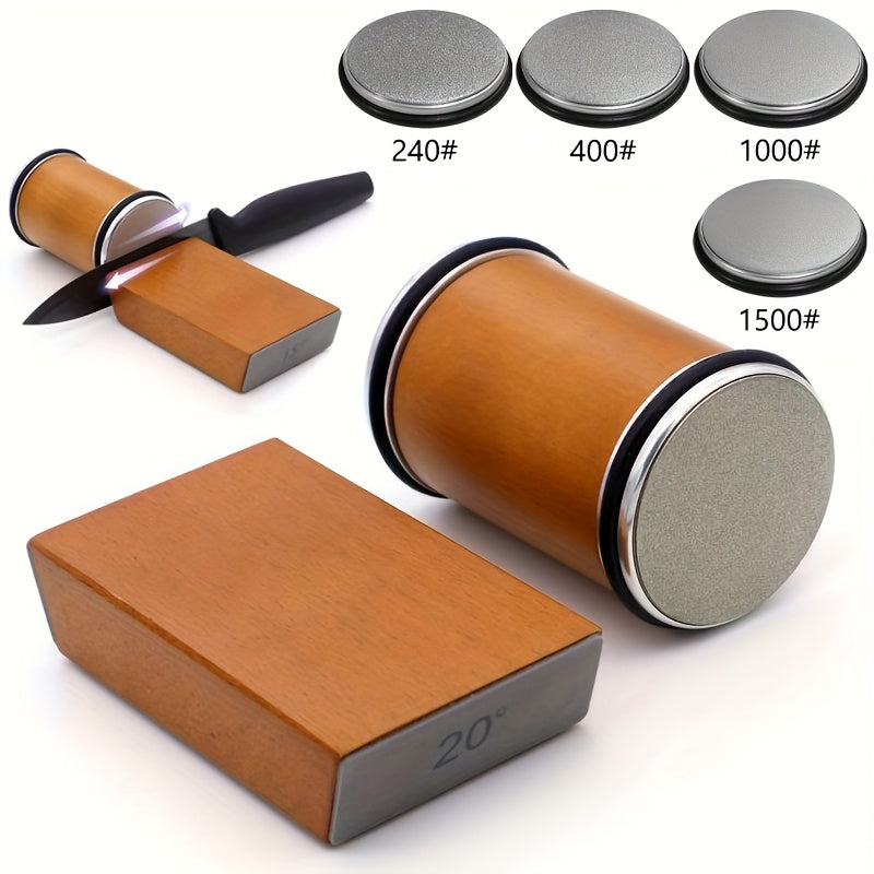 EdgeCraft DuoSharp Schleifsteinsatz mit Magnetischer Halterung für Winkel von 15° und 20° für Holz und Metall