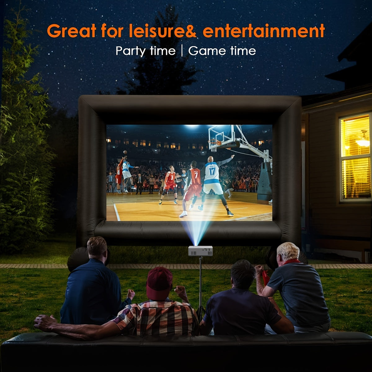 Ultra-Heller Mini-Projektor – Tragbar, HDTV & USB, Ideal für Heimkino & Draußen!
