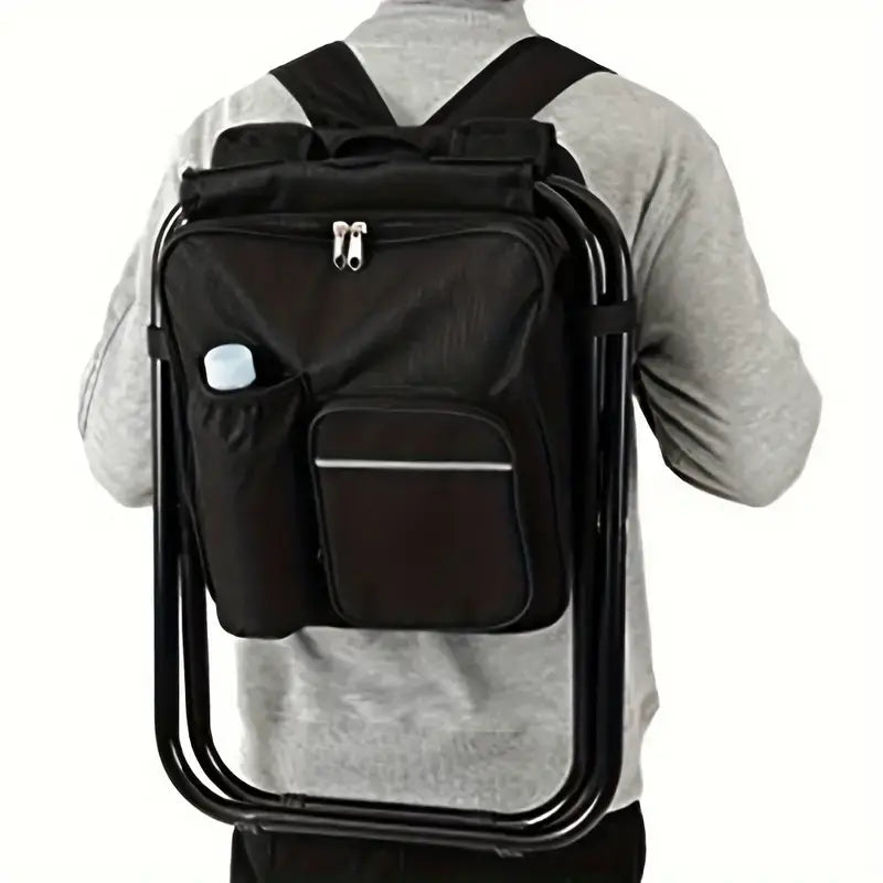 LuxeVoyage Thermische Rucksack 3 in 1 | Eleganter Rucksack mit faltbarem Hocker für Komfort und Vielseitigkeit während deiner Abenteuer