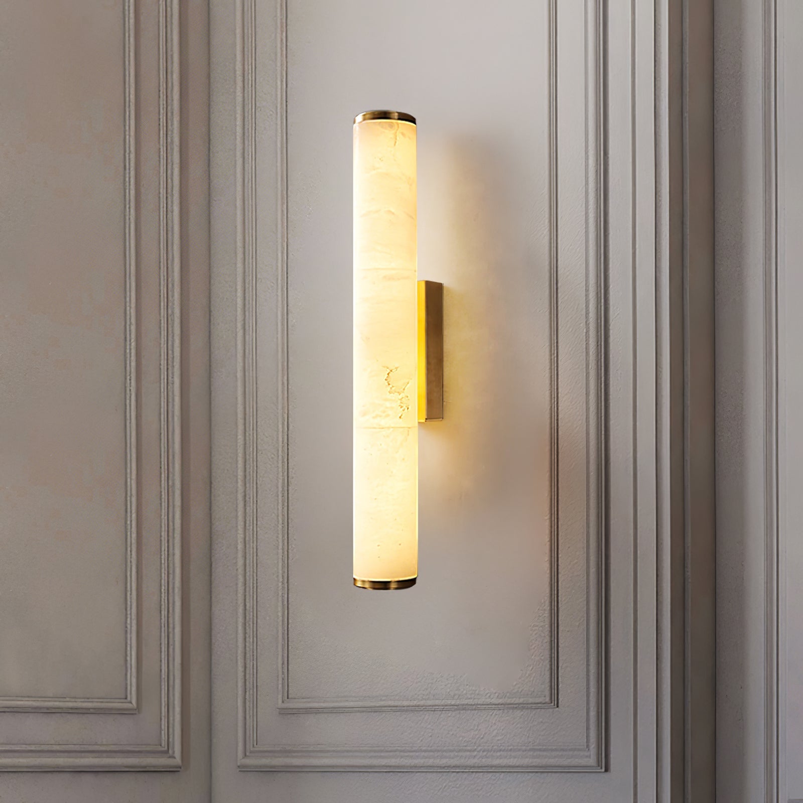 Moderne Minimalistische Spanische Marmor Kupfer Wandleuchte LED 1-Licht