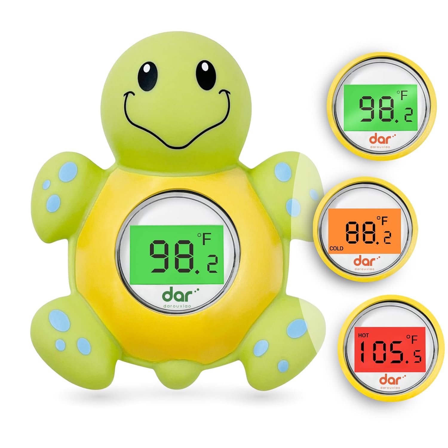 AquaVeilig Baby Badthermometer – Digitales Display mit 3 Farben und Temperaturwarnung