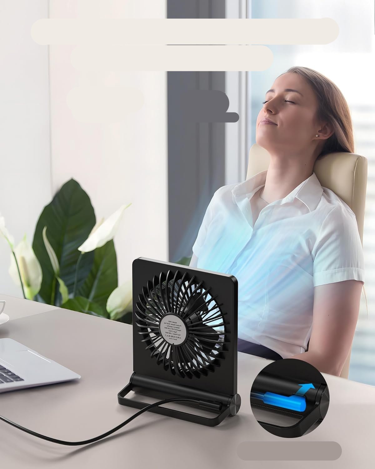 BreezeQuiet - Ultra-leiser kompakter Tischventilator für einen friedlichen Luftstrom