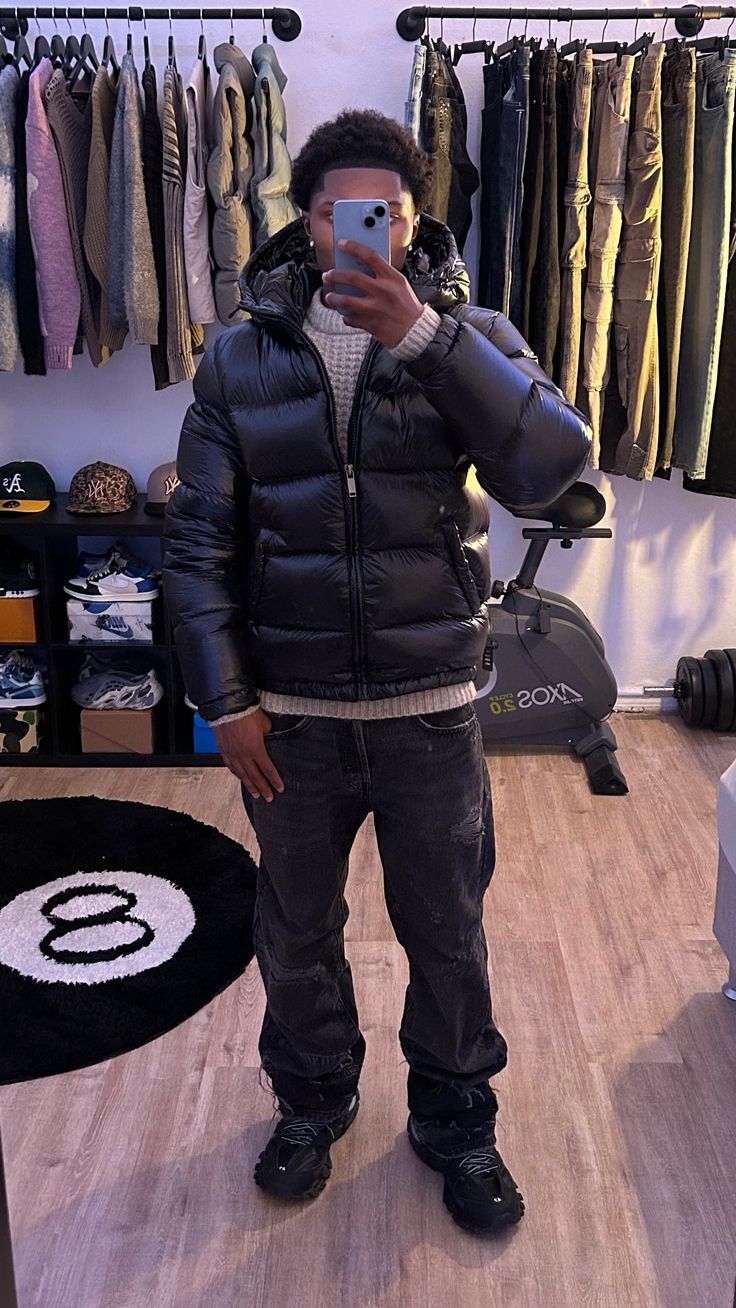 Fabian™ Herren Sherpa Gefütterte Stepp-Winterjacke