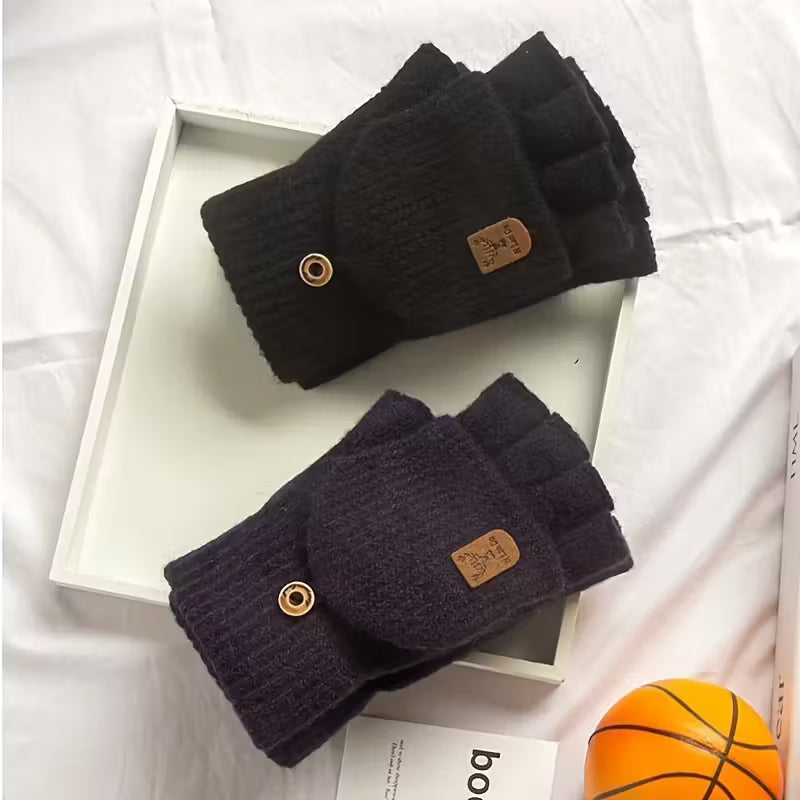Herren WinterPro Fingerlose Handschuhe – Dick, Warm und Bequem