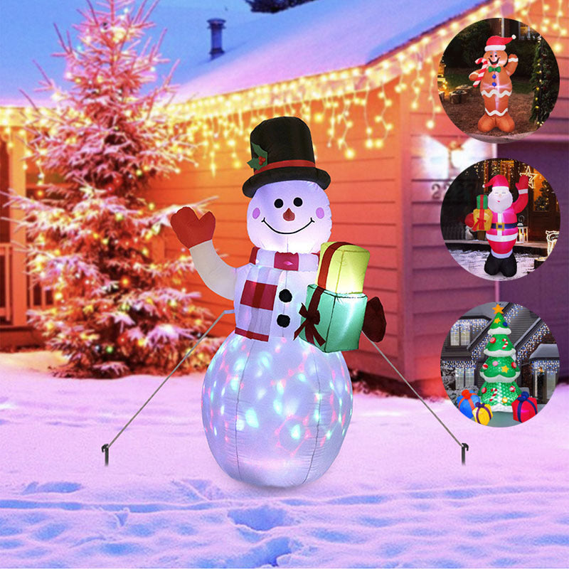 Aufblasbare LED Weihnachtsdekoration – Beleuchteter Schneemann für Außen