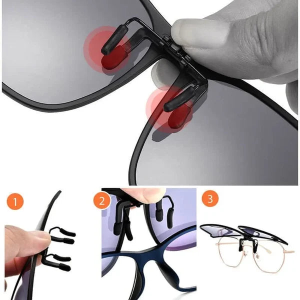SunGuard | Verwandle deine normale Brille innerhalb einer Sekunde in eine stilvolle polarisierte Sonnenbrille