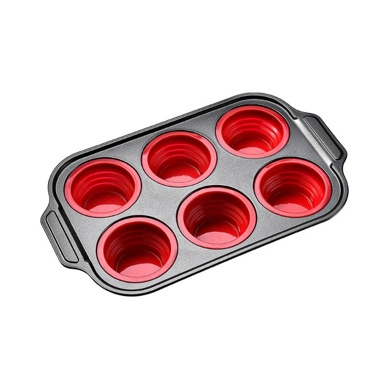 Silikon-Muffinform mit Robuster Metallrahmen – Flexible Backform für Muffins und Cupcakes
