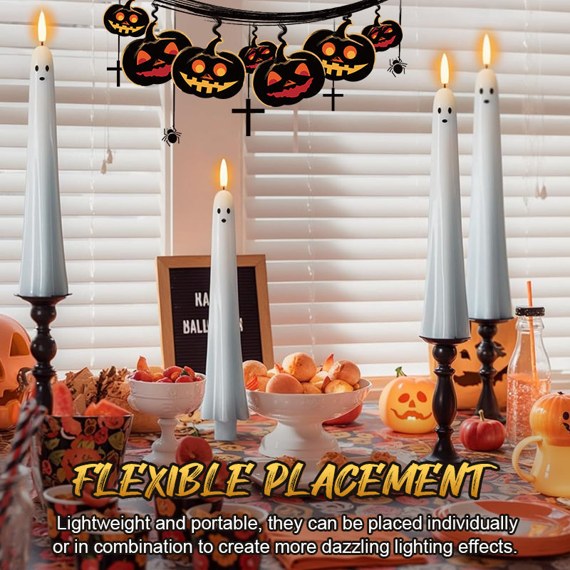 SpookGlow Spuklicht | Fernbedienbare 3D-Kerze mit Flamme
