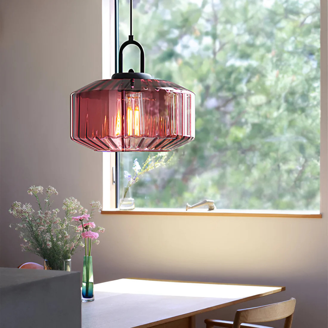 Mireta - Retro Bunte Glas Hängeleuchte