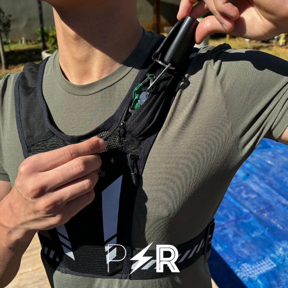 SafeRunGear | Reflektierende Weste mit Handyhalter