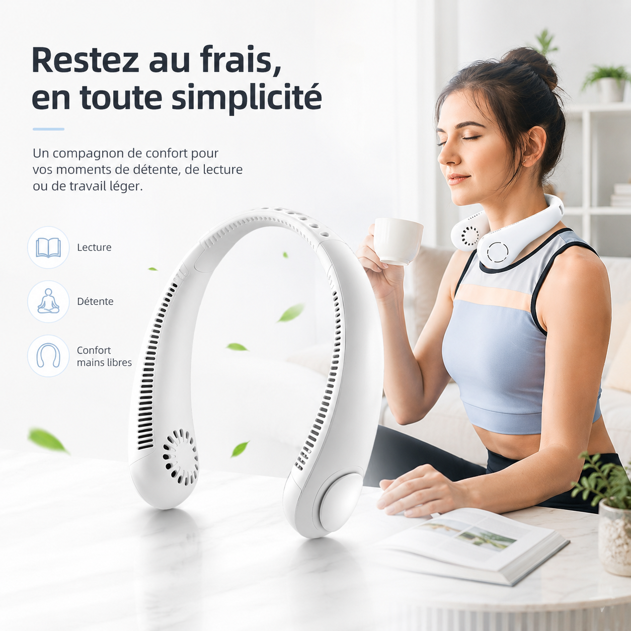 Moderner kabelloser Nackenventilator