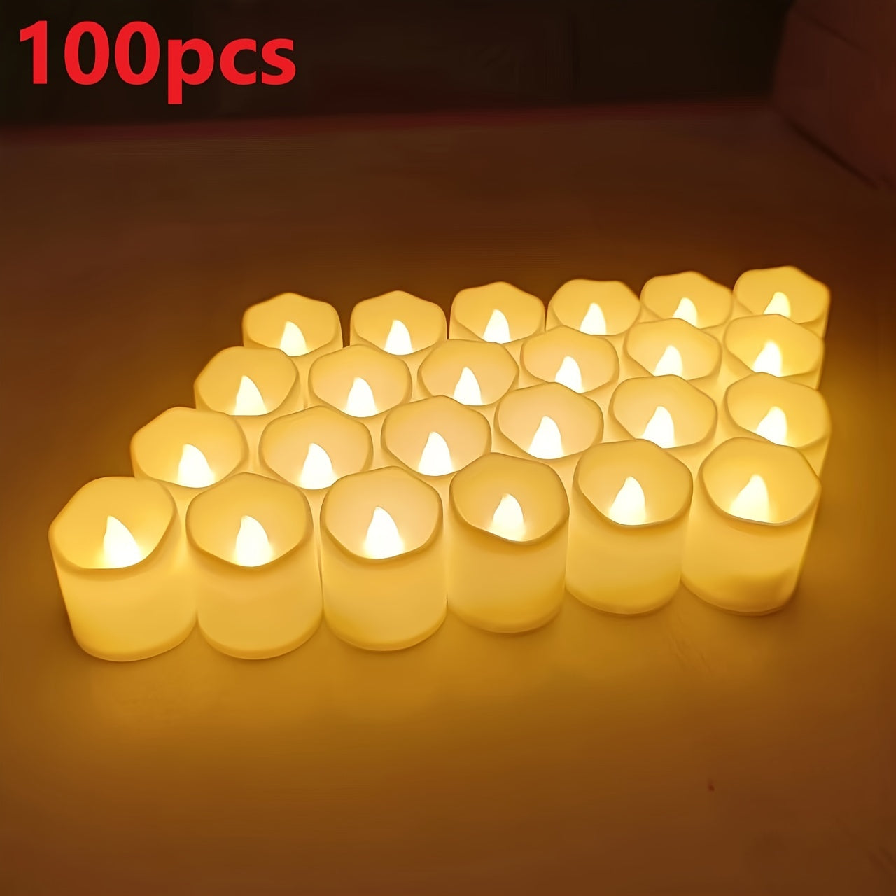 Frendorf | Flammenlose LED-Teelichter batteriebetrieben – 24–100 Stück