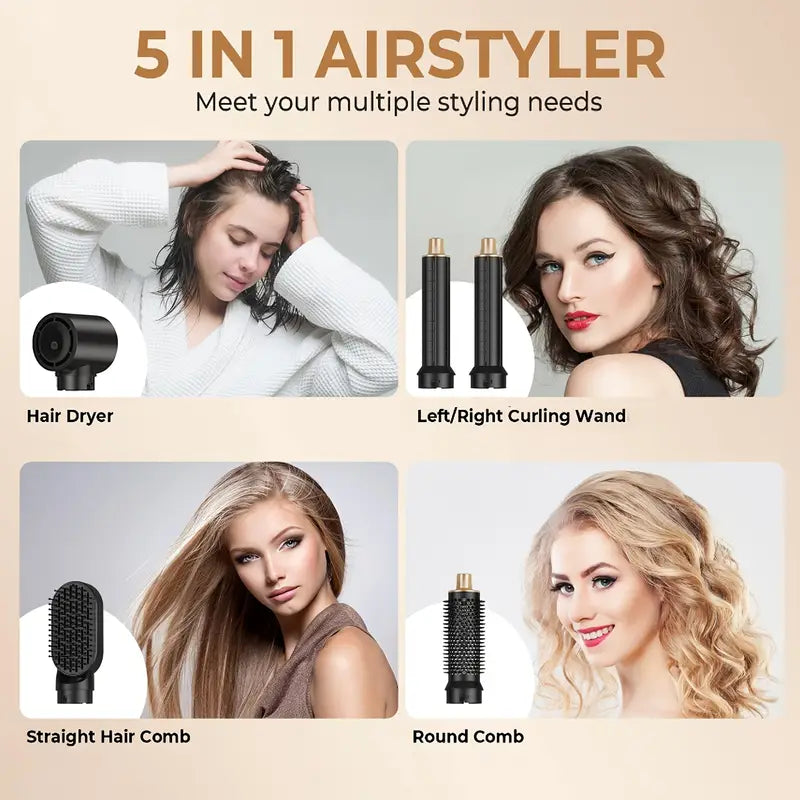 ProStyler 5-in-1 Haarstyling Set - Föhn, Lockenstab und Glättbürste