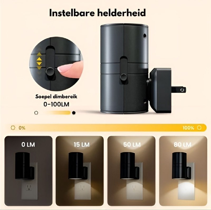 SoftGlow Wandlampe | Einstellbares Dimmlicht mit Sensor