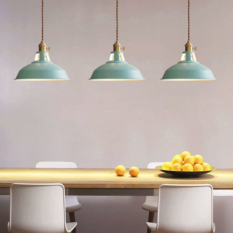 Pendelleuchte Industriell - Bunte Barn Shade - Dimmbar - Einzigartiger Stil