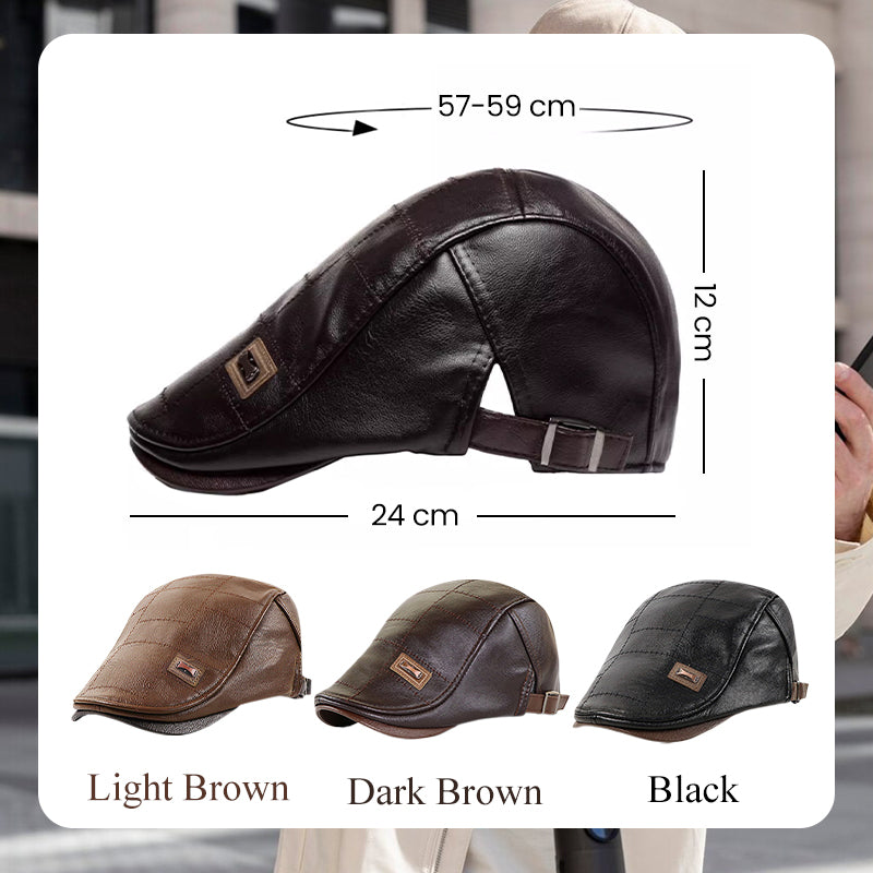 ElderLux Plüsch Leder Baret | Gemütliche Eleganz für ein warmes Wintererlebnis