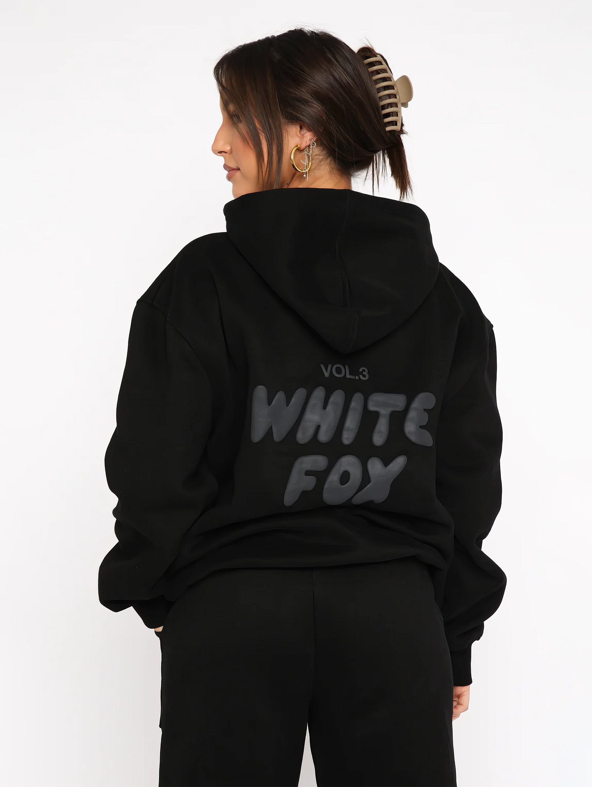 Vanio | Damen WhiteFox Trainingsanzug mit Kapuze