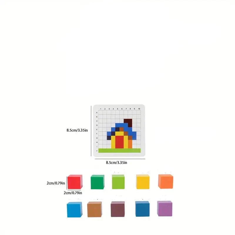 Montessori Holzfarbenbuchstaben und Zahlen Spiel