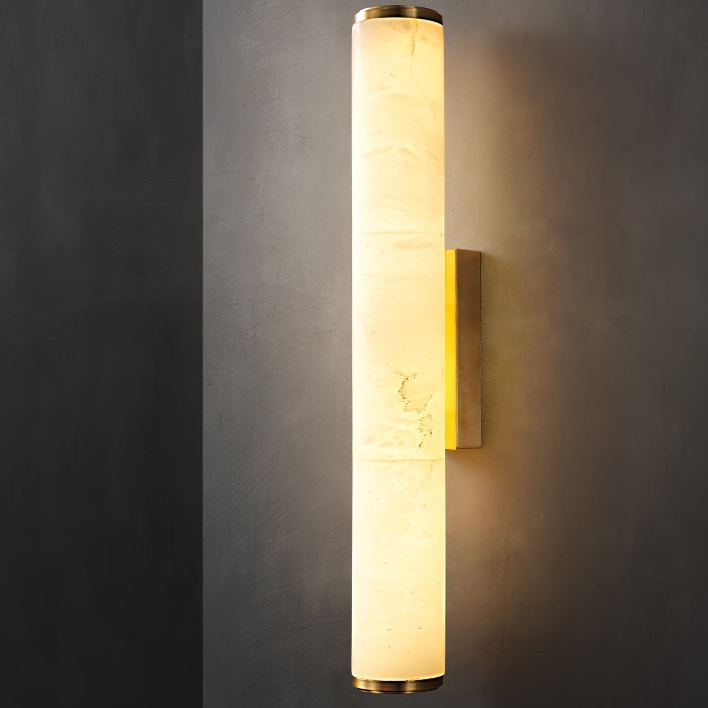 Moderne Minimalistische Spanische Marmor Kupfer Wandleuchte LED 1-Licht