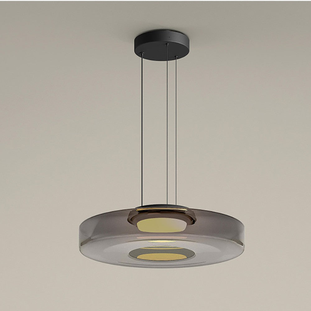 Glas Pendelleuchte im Bauhaus-Stil